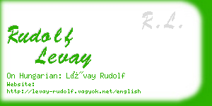 rudolf levay business card